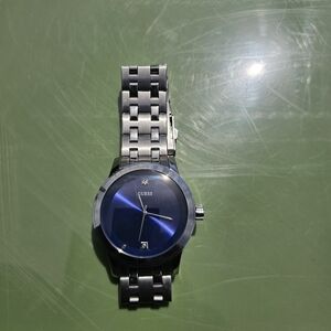 Guess Men's Watch - Blue and Silver